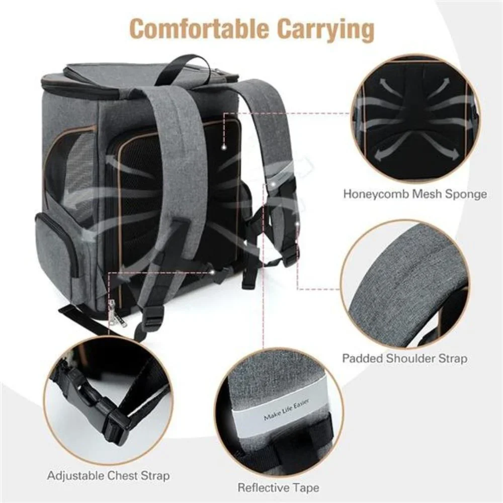 Cat Backpack Expandable Pet Carrier Backpack for Small Cats and Dogs